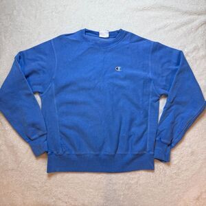 Vintage Champion Reverse Weave Sweatshirt Blue Mens Medium Crewneck Medium‎ EUC